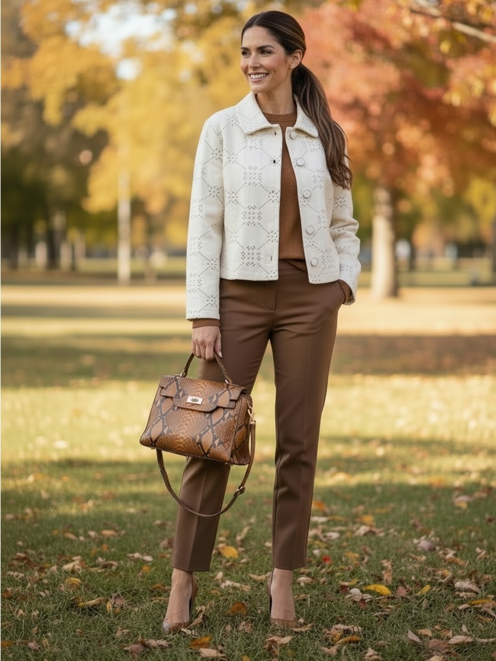 BAGATELLE Soft Cream Faux Suede Cropped Button Down Jacket. NWT. L. $40.